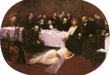 Jean Beraud (1850–1936), Maria Magdalena w domu Szymona faryzeusza”, 1891, Muzeum d'Orsay, Paryż