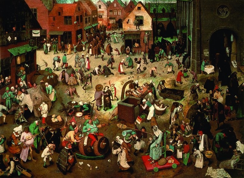  Pieter Bruegel (1525–1569), Walka karnawału z postem, 1559, Muzeum Historii Sztuki w Wiedniu