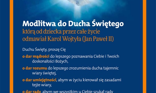 Modlitwa do Ducha Świętego - www.malygosc.pl