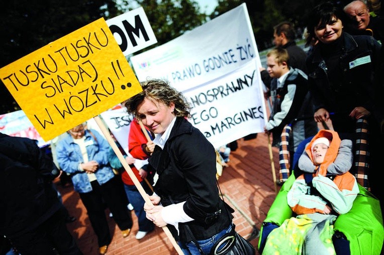 Protest rodziców niepełnosprawnych dzieci