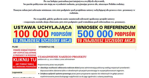 Podpis w obronie rodziny