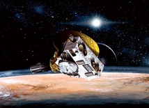Artystyczna wizja sondy new horizons na orbicie plutona w 2015 r.
