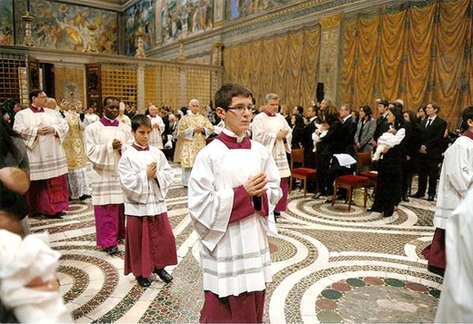 Kamil Jarzembowski, ministrant w Bazylice św. Piotra