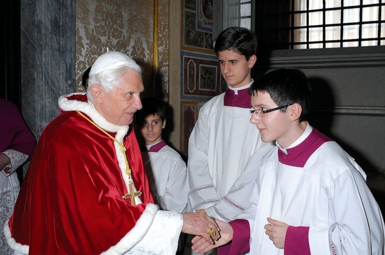 Kamil Jarzembowski, ministrant w Bazylice św. Piotra