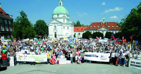 Maszerowały rodziny