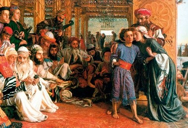 William Holman Hunt, Odnalezienie Jezusa w świątyni, (1854-56)