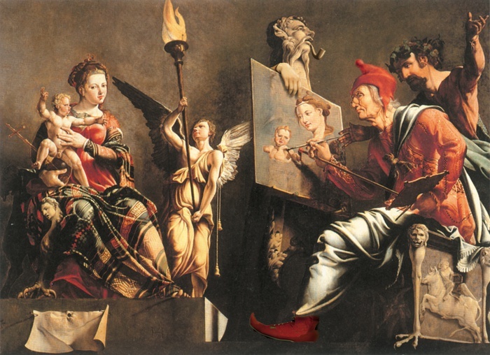 Maerten van Heemskerck, "Św. Łukasz malujący, Madonnę" 1532