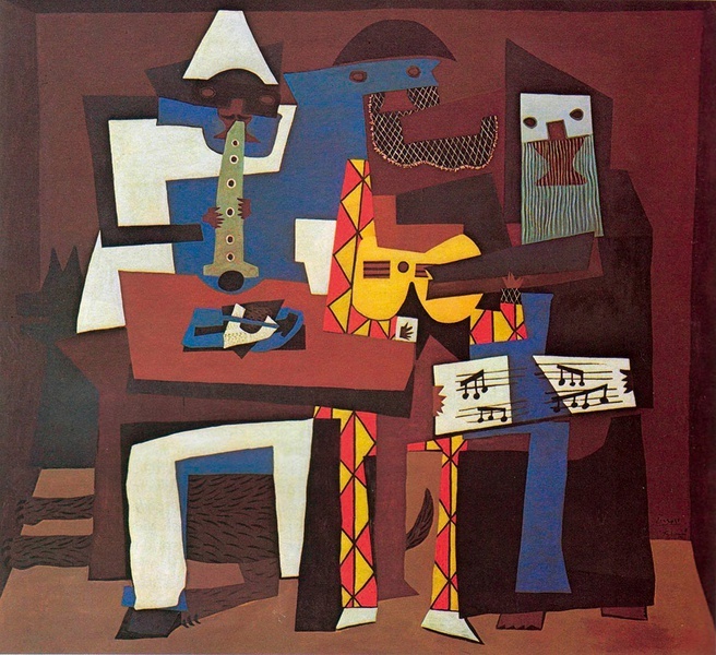 Pablo Picasso (1881–1973), „Trzej muzykanci”