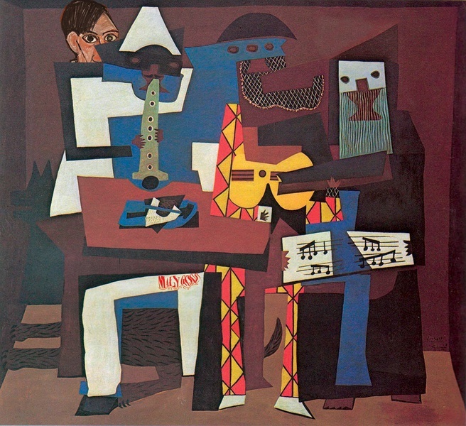 Pablo Picasso (1881–1973), „Trzej muzykanci”