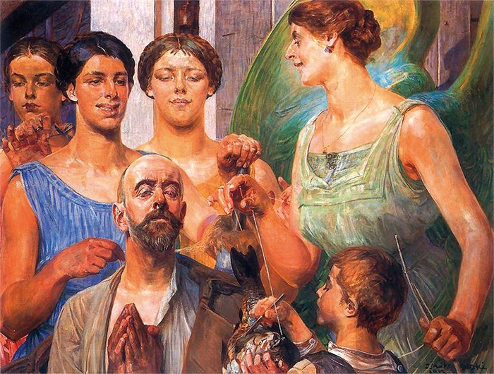 Jacek Malczewski (1854-1929), „Tobiasz i Parki”, 1912, Galeria Obrazów, Lwów