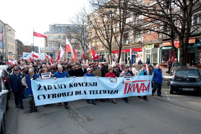 Marsz w obronie TV Trwam w Gdańsku