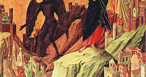 Duccio di Buoninsegna, „Kuszenie Jezusa”