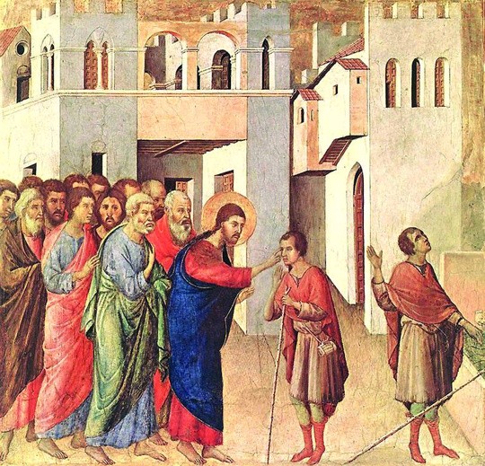 Duccio di Buoninsegna, „Uzdrowienie niewidomego”