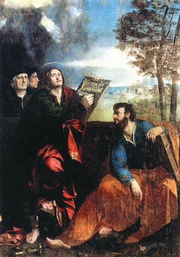 Dosso Dossi "Św. Jan i św. Bartłomiej z donatorami"