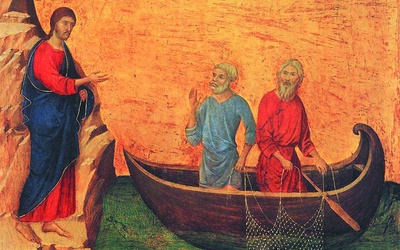 Duccio di Buoninsegna, „Powołanie apostołów Piotra i Andrzeja”