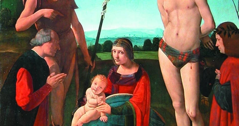 Giovanni Antonio Boltraffio, „Matka Boża z Dzieciątkiem, św. Janem Chrzcicielem i św. Sebastianem”