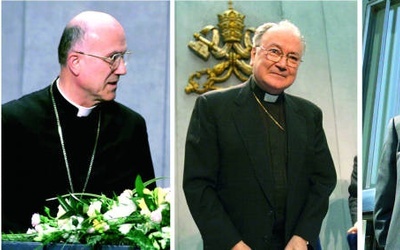 abp Ivan Dias, kard. Tarcisio Bertone, kard. William Levada, o. Federico Lombardi