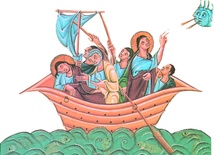 Mistrz z Reichenau, Ewangeliarz Ottona III, (fragment), Uciszenie burzy