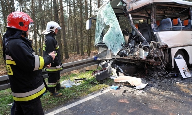 Wypadek autobusu w Zachodniopomorskiem