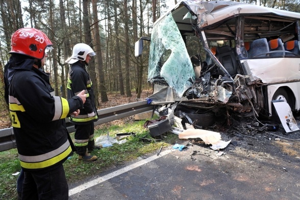 Wypadek autobusu w Zachodniopomorskiem