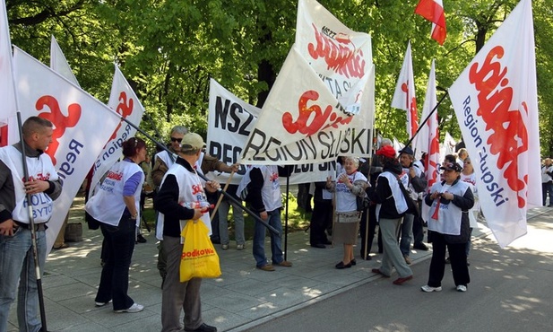 Miasteczko "Solidarności" przed Sejmem