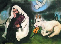Marc Chagall, „Samotność”, olej na płótnie, 1933 r., Muzeum w Tel Awiwie
