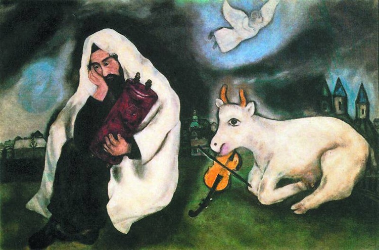 Marc Chagall, „Samotność”, olej na płótnie, 1933 r., Muzeum w Tel Awiwie