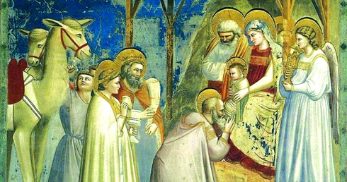 Giotto di Bondone, Adoracja Trzech Króli (fragment)