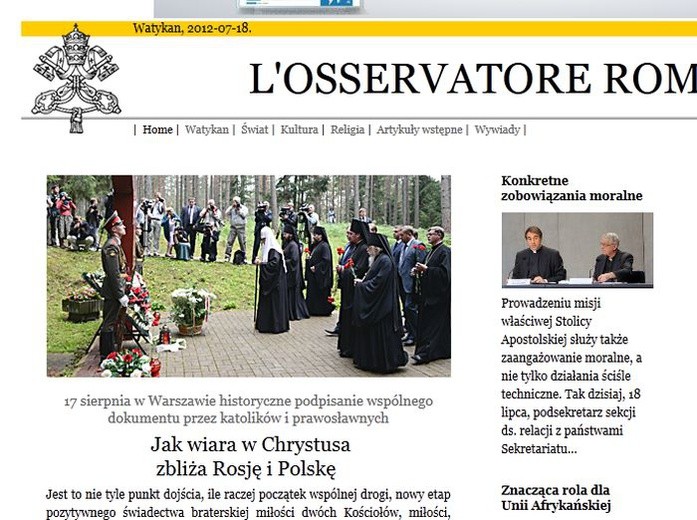 "Wiara w Chrystusa zbliża Rosję i Polskę"