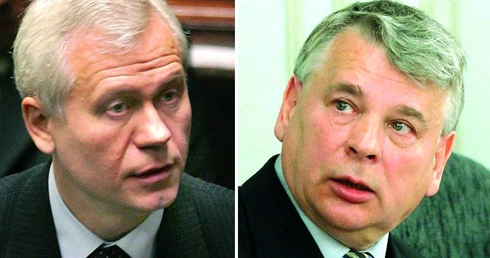 Marek Jurek (z lewej) i Bogdan Borusewicz (z prawej) 