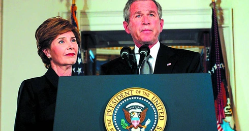 George Bush z żoną Laurą 