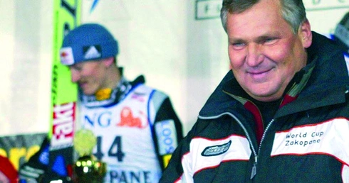 Aleksander Kwaśniewski z Adamem Małyszem