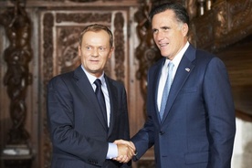Romney spotkał się z Tuskiem i z Wałęsą