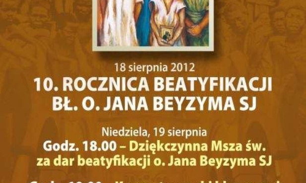 10. rocznica beatyfikacji o. Beyzyma