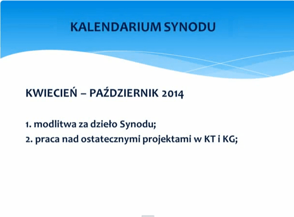 Schemat prac II Synodu Archidiecezji Katowickiej