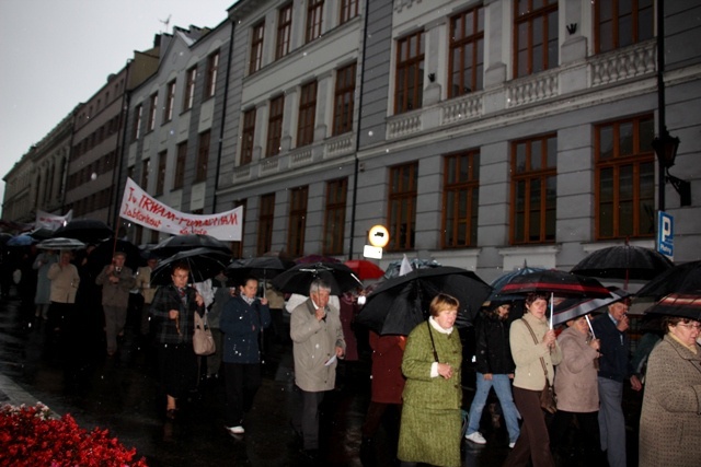 Marsz w obronie wolności mediów w Cieszynie