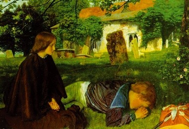 Arthur Hughes (1832-1915) Dom od morza, 1863 Ashmolean Museum, University of Oxford, Wielka Brytania