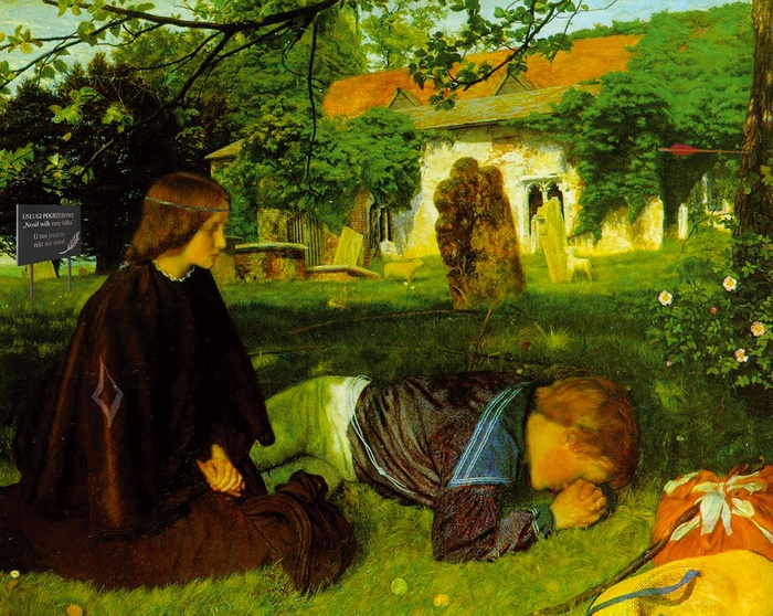 Arthur Hughes (1832-1915) Dom od morza, 1863 Ashmolean Museum, University of Oxford, Wielka Brytania