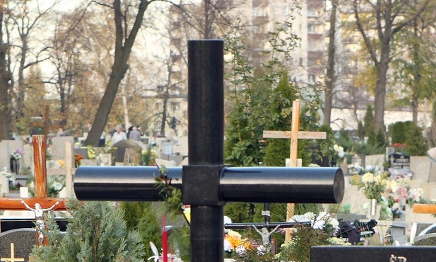 50 krzyży przewróconych na cmentarzu