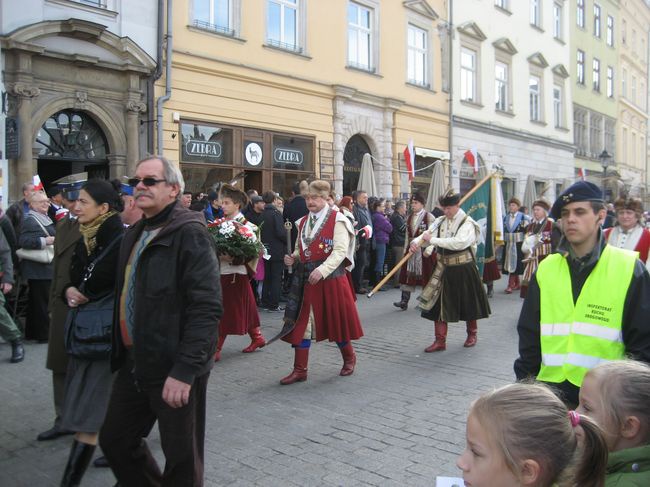 Świętowanie niepodległości na krakowskim Rynku Głównym