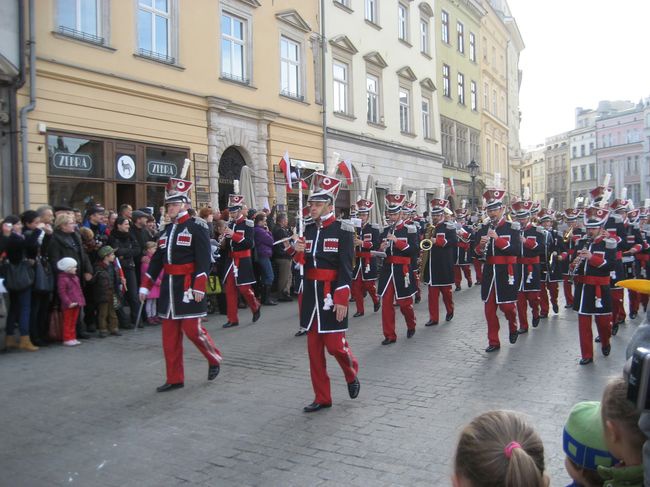 Świętowanie niepodległości na krakowskim Rynku Głównym