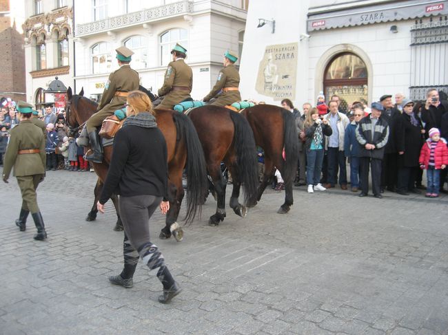 Świętowanie niepodległości na krakowskim Rynku Głównym