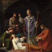 Luis de Madrazo y Kuntz „Pogrzeb św. Cecylii w rzymskich katakumbach”  olej na płótnie, 1852 Muzeum Prado, Madryt