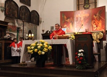 Ks. prał. Jarosław Cielecki odprawił Mszę Świętą w pruszczańskim kościele Podwyższenia Krzyża Świętego