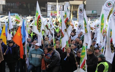 Protest związkowców