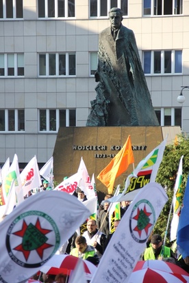 Protest związkowców