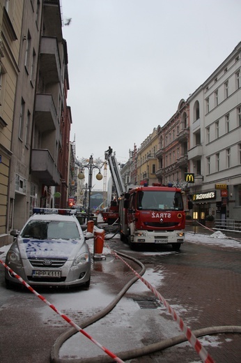 Pożar w centrum Katowic