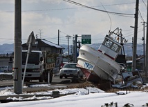 28 lutego 2012 roku Yuliage, Japonia pierwsza rocznica trzęsienia ziemi i tsunami 
