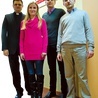 Redakcja Radia Plus Olsztyn (od lewej): ks. Marcin Sawicki, Katarzyna Czajkowska, Marcin Szydłowski, Krzysztof Guzek