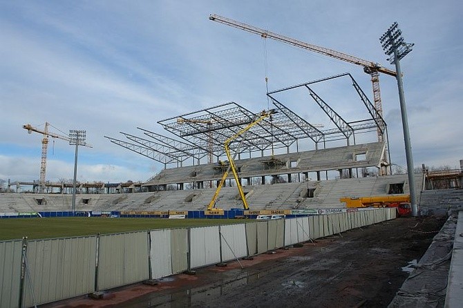 Trwa budowa stadionu Górnika Zabrze